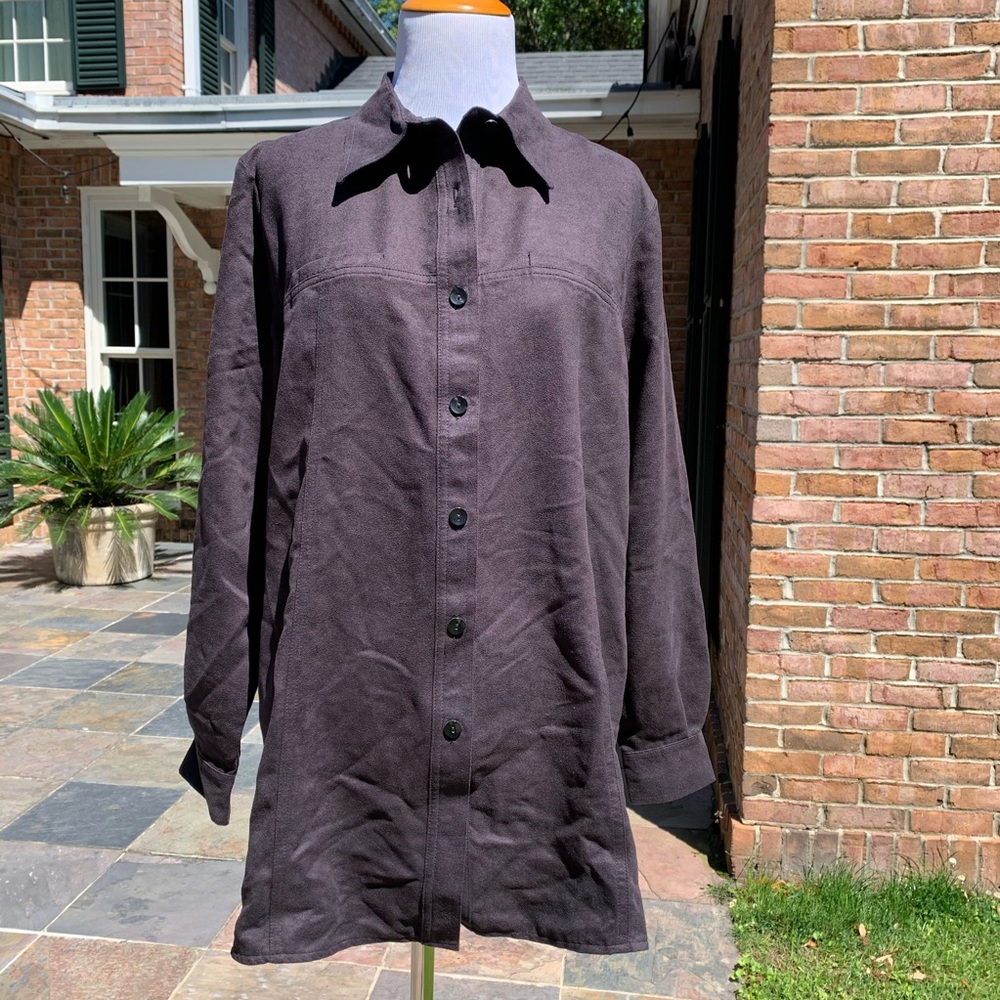 NWT duo Maternity Black Suede-like Top S